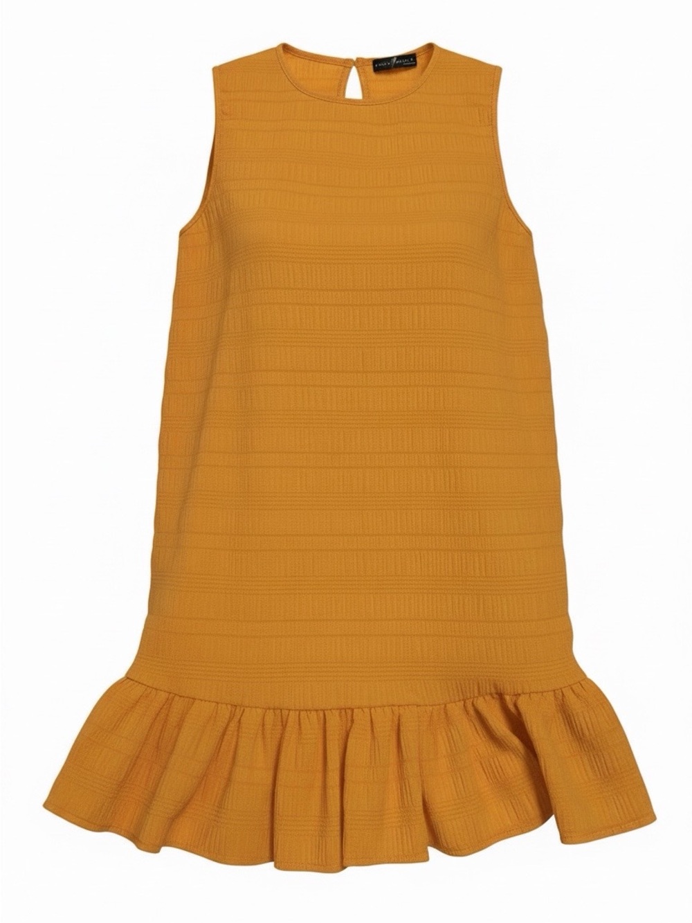 Mustard Ruffle Hem Dress